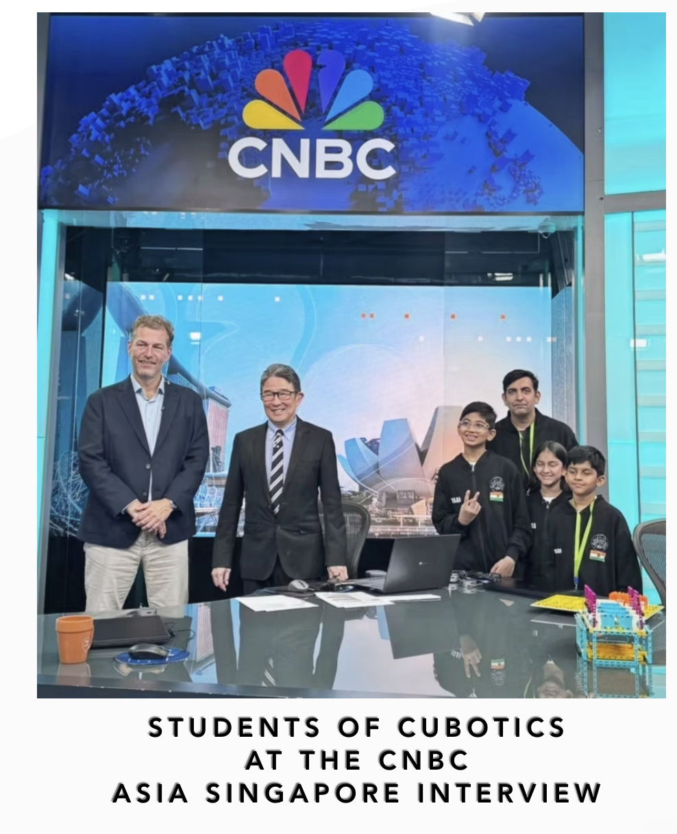Students of Cubotics at the CNBC Asia Singapore interview
