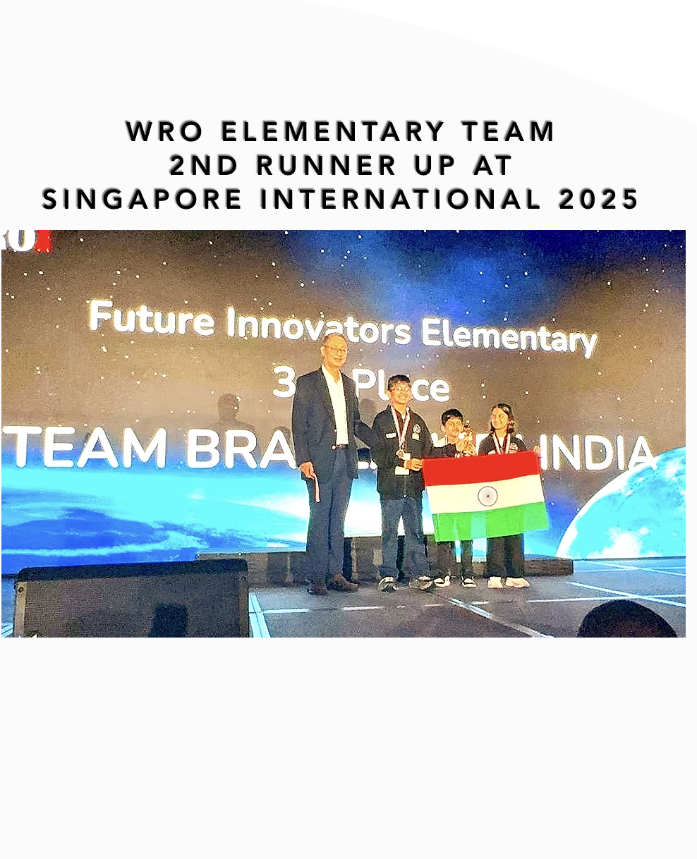 WRO Elementary Team 2nd Runner Up at Singapore International 2025